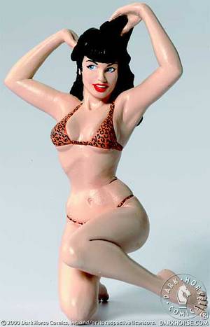 The distinct charm of glamour pinup icon Bettie Page has been captured in 