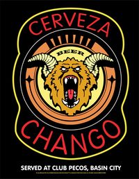 Cover image for Sin City Movie Tin Sign: Cerveza Chango