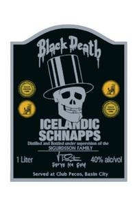 Cover image for Sin City Movie Tin Sign: Black Death Icelandic Schnapps