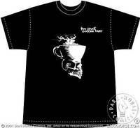 Cover image for Too Much Coffee Man Tee (Skull with Coffee Cup) (XXL)