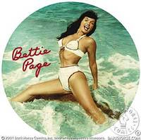 Cover image for Bettie Page Sticker #6 (Betty in the Ocean)