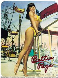 Cover image for Bettie Page Sticker #8 (Betty in Yellow Bikini)