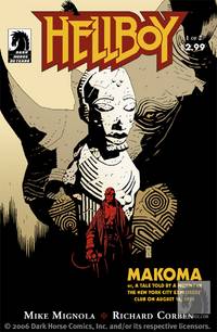Cover image for Hellboy: Makoma, or, A Tale Told by a Mummy in the New York City Explorers' Club on August 16, 1993 #1