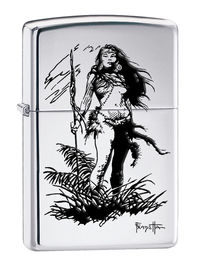 Cover image for Frank Frazetta Warrior Woman Zippo® Lighter