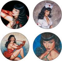 Cover image for Olivia's Bettie Page Coaster Set