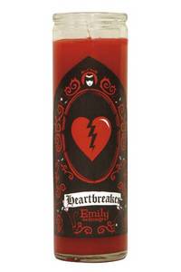 Cover image for Emily the Strange Candle: Heartbreak (red)