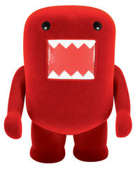 Cover image for Domo 5.5" Flocked Vinyl Figures (Ruby Red)