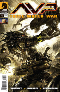 Cover image for Aliens vs. Predator: Three World War #4