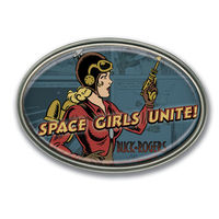 Cover image for Retro-A-Go-Go Buck Rogers Space Girl Unite Belt Buckle