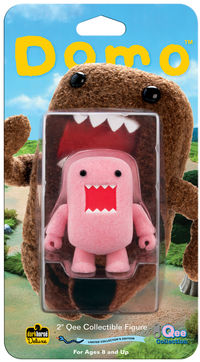 Cover image for Domo 2" Qee Flocked Pink Figure
