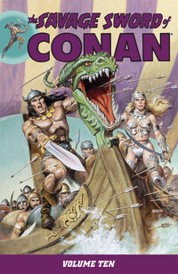 Cover image for The Savage Sword of Conan Volume 10 (trade-paperback collection)