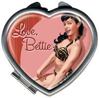 Cover image for Retro-A-Go-Go Bettie Page Cherry Red Heart Compact