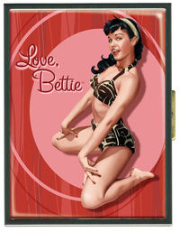 Cover image for Retro-A-Go-Go Bettie Page Cherry Red Cigarette Case