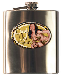 Cover image for Retro-A-Go-Go Bettie Page Golden Leopard Flask