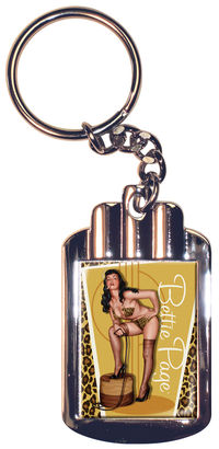 Cover image for Retro-A-Go-Go Bettie Page Golden Leopard Keychain