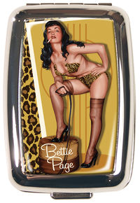 Cover image for Retro-A-Go-Go Bettie Page Golden Leopard Pill Box