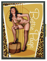 Cover image for Retro-A-Go-Go Bettie Page Golden Leopard Cigarette Case