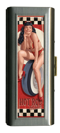 Cover image for Retro-A-Go-Go Bettie Page Hot Rod Personal Case