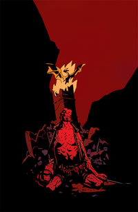 Cover image for Hellboy: The Fury #3 (Mike Mignola Variant cover)