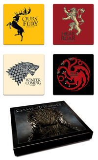 Cover image for Game of Thrones House Sigil Coaster Set