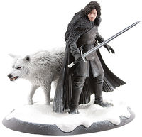 Cover image for Game of Thrones Jon Snow & Ghost Statue