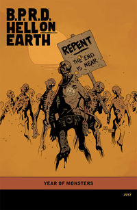 Cover image for B.P.R.D. Hell on Earth: The Devil's Engine #3 (Mike Mignola variant cover)