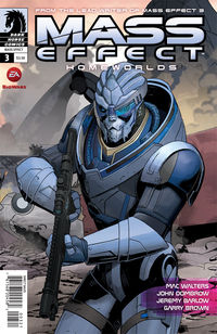 Cover image for Mass Effect: Homeworlds #3 (Mike Hawthorne variant cover)
