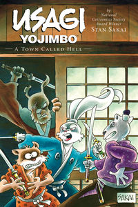 Cover image for Usagi Yojimbo Volume 27: A Town Called Hell (limited edition HC)
