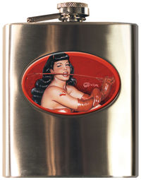 Cover image for Retro-A-Go-Go Olivia Bettie Page Red Devil Flask