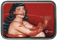 Cover image for Retro-A-Go-Go Olivia Bettie Page Red Devil Belt Buckle