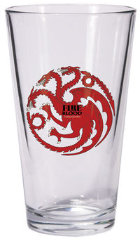 Cover image for Game of Thrones Pint Glass: Targaryen Sigil