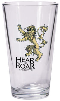 Cover image for Game of Thrones Pint Glass: Lannister Sigil