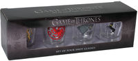 Cover image for Game of Thrones Shot Glass Set: Stark, Baratheon, Targaryen, and Lannister