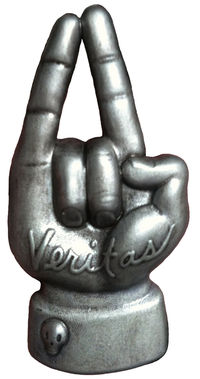 Cover image for Gary Baseman Veritas Hand Sign Pin