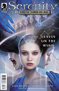 Cover image for Serenity: Leaves on the Wind #3 (Dan Dos Santos cover)