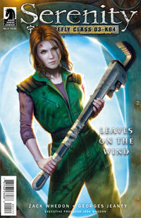 Cover image for Serenity: Leaves on the Wind #4 (Dan Dos Santos cover)
