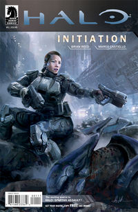 Cover image for Halo: Initiation #1 (John Liberto cover)