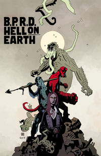 Cover image for B.P.R.D. Hell on Earth #115 (Mike Mignola variant cover)