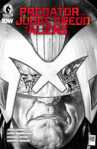 Cover image for Predator vs. Judge Dredd vs. Aliens #1 (Pencil Variant)