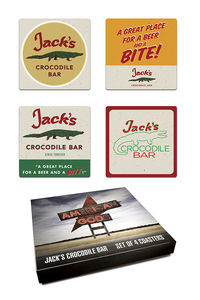 Cover image for American Gods Coaster Set: Jack's Crocodile Bar