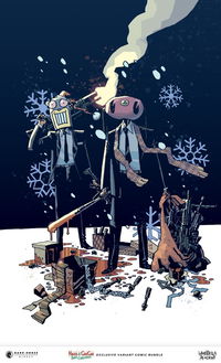 Cover image for Hazel and Cha Cha Save Christmas: Tales from the Umbrella Academy one-shot (Dark Horse Direct Exclusive Giclee Fine Art Print)