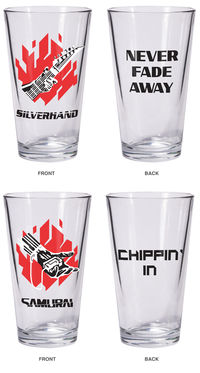 Cover image for Cyberpunk 2077: Silverhand Pint Glass Set