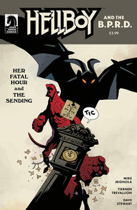 Cover image for Hellboy and the B.P.R.D.: Her Fatal Hour one-shot (Mike Mignola Variant Cover)