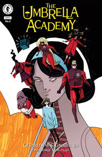 Cover image for The Umbrella Academy: Plan B #5 (Warwick Johnson Cadwell Variant Cover)