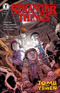 Cover image for Stranger Things: The Tomb of Ybwen #3 (Ethan Young Variant Cover)