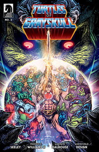 Cover image for Masters of the Universe/Teenage Mutant Ninja Turtles: Turtles of Grayskull #2 (Freddie E. Williams II Variant Cover)