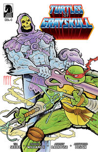 Cover image for Masters of the Universe/Teenage Mutant Ninja Turtles: Turtles of Grayskull #4 (Freddie E. Williams II Variant Cover)
