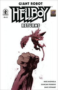 Cover image for Giant Robot Hellboy Returns #2 (James Harren Variant Cover)