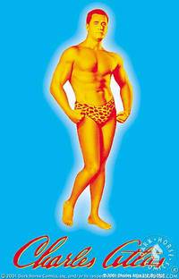 Cover image for Charles Atlas sticker #3 (Charles Atlas on blue background), FC