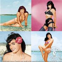 Cover image for Bettie Page Coaster Set - Ocean